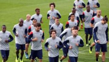 Entrenamiento del PSG..