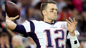 FILE PHOTO: New England Patriots' quarterback Tom Brady warms up before the start of Super Bowl LI against the Atlanta Falcons in Houston, Texas, U.S., February 5, 2017. REUTERS/Adrees Latif/File Photo