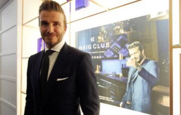 David Beckham y el actor Alex González durante el acto publicitario de Haig Club.