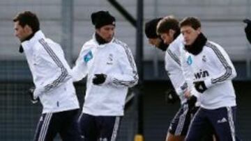 Coentrao junto al resto de sus compañeros