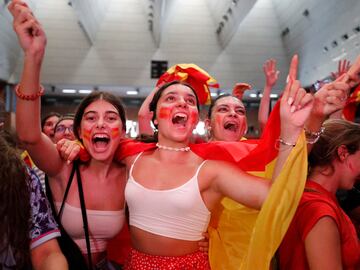 Aficionados en Barcelona. 