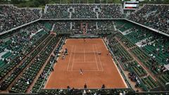 Imagen de la pista Philippe Chatrier, que acogerá los partidos decisivos de Roland Garros.