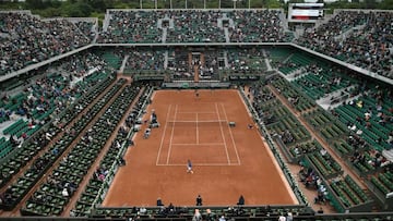 Imagen de la pista Philippe Chatrier, que acogerá los partidos decisivos de Roland Garros.