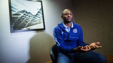 Patrick Vieira, en una entrevista siendo entrenador del New York City.