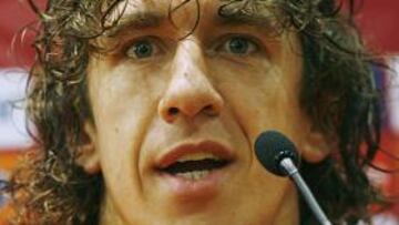 <strong>CONVENCIDO.</strong> Puyol se mostró convencido de que el trofeo de la Liga de Campeones volará hacia Barcelona.