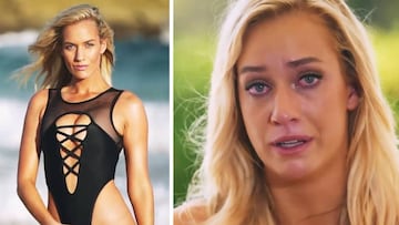 Imágenes de Paige Spiranac posando en bañador y llorando al confesar el drama que sufrió por el ciberacoso en su participación del primer Sports Illustrated Swinsuit Edition de 2018