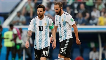 Leo Messi y Gonzalo Higuaín.