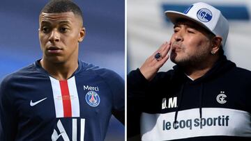 Maradona: "Mbappé debe estar atento a aquellos defensas que pueden masacrarle la rodilla"