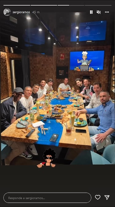 Ramos hace p¨²blica la foto de la cena con Mbappe