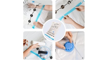 Gana espacio en el armario con estas bolsas de vacío para la ropa