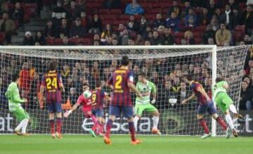 Copa del Rey. Barcelona-Getafe. 1-0. Cesc anota el primer tanto de cabeza.