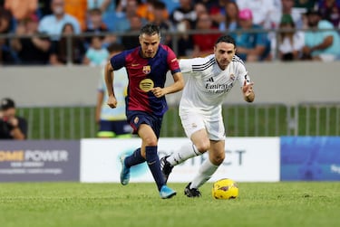 Javier Saviola y Núñez durante el Clásico de Leyendas en Puerto Rico entre Real Madrid y Barcelona en el Estadio Juan Ramón Loubriel​ en Bayamón.