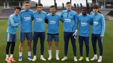 Riqui Puig, Oriol Busquets, Abel Ruiz, Carles Pérez, Iñaki Peña, Wagué y Collado. Cuatro de ellos han sido convocados por Valverde para el partido de hoy.