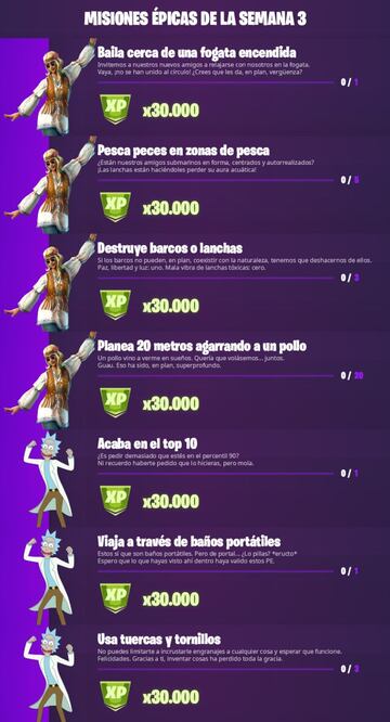 Fortnite Temporada 7: Misiones &Eacute;picas de la Semana 3