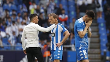 11/06/22  PARTIDO PRIMERA RFEF 
PLAYOFF  ASCENSO ESTADIO RIAZOR FINAL 
DEPORTIVO DE LA CORUÑA - ALBACETE  PRORROGA
FIN DE PARTIDO TRISTEZA ELIMINACION  ALEX BERGANTIÑOS SALUDO RUBEN DE LA BARRERA