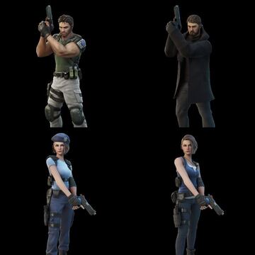 Los distintos estilos de los skins Chris Redfield y Jill Valentine