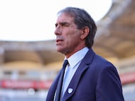 Jorge Guillermo Almada head coach of Pachuca during the 15th round match between Necaxa and Pachuca as part of the Liga BBVA MX, Torneo Clausura 2025 at Victoria Stadium, on April 11, 2025 in Aguascalientes, Mexico.