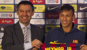 Bartomeu, en la presentación de Neymar.