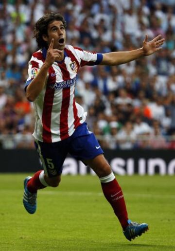 Tiago Mendes celebrando, el gol marcado al Real Madrid