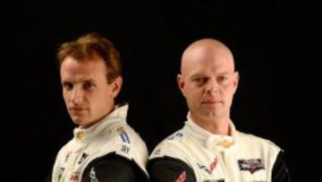 TALENTO AL VOLANTE. Antonio García junto a Jan Magnussen.