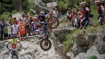 Fujinami, en acción en Italia con la Honda.