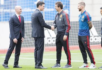 Rubiales, Pedro Sánchez, Lopetegui y Sergio Ramos 