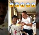El 'bullying' de Vidal y Ribery a Alaba por su gran apetito