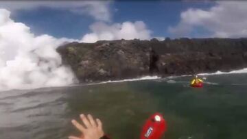 Practicaban Kayak... ¡hasta que vieron una catarata de lava!