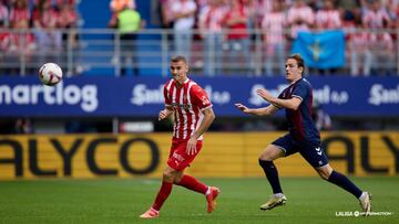 06-10-24. NIKOLA MARAS, ANTE JON BAUTISTA, EN EL EIBAR-SPORTING.