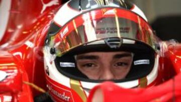 Jules Bianchi, con el Ferrari.