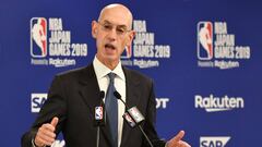 El comisionado de la NBA Adam Silver, durante una comparecencia