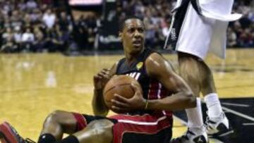 Mario Chalmers durante las Finales de la NBA contra San Antonio Spurs.