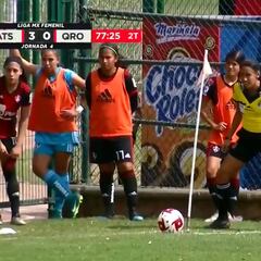 Fabiola Ibarra anotó gol olímpico en el Atlas vs Querétaro