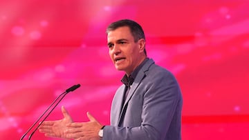 El presidente del gobierno, en funciones, de España y secretario general del PSOE, Pedro Sánchez, durante el Congreso del Partido Socialista Europeo en el Palacio de Congresos, a 11 de noviembre de 2023 en Málaga (Andalucía, España). El presidente del gobierno, en funcione, de España y secretario general del PSOE, Pedro Sánchez, ha participado en el Congreso del Partido Socialista Europeo.
11 NOVIEMBRE 2023
Álex Zea / Europa Press
11/11/2023