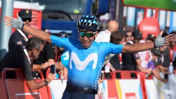 Nairo Quintana en La Vuelta ganando etapa