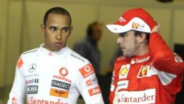 <b>SINCERO. </b>Hamilton apoya a Alonso.