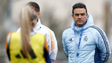 Alberto Toril, en un entrenamiento previo a la semifinal de Copa ante el Barcelona.