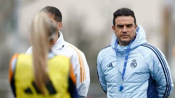 Alberto Toril, en un entrenamiento previo a la semifinal de Copa ante el Barcelona.