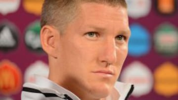Bastian Schweinsteiger, en rueda de prensa.