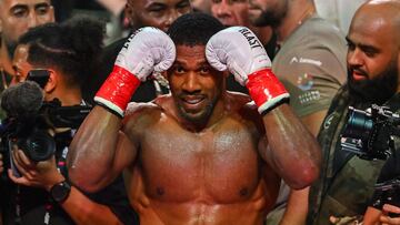 Anthony Joshua tras su victoria ante Jake Paul.