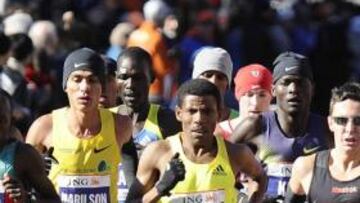 Gebre, durante la carrera.