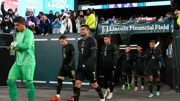 Philadelphia (United States), 23/03/2024.- Players of El Salvador return to the field for the second half of a friendly international soccer match against Argentina at Lincoln Financial Field in Philadelphia, USA, 22 March 2024. (Futbol, Amistoso, Filadelfia) EFE/EPA/BASTIAAN SLABBERS
