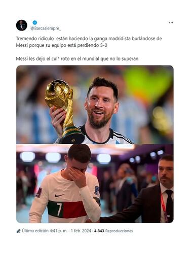 Los memes se ceban con Messi tras la goleada del Al-Nassr