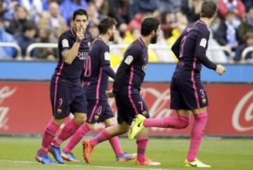 Luis Suarez empata el partido al comienzo de la segunda parte.