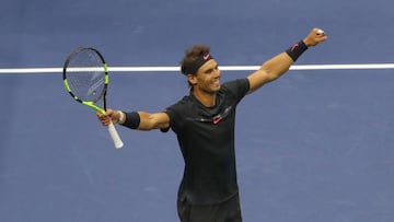 Rafa Nadal celebra la consecución del US Open 2017.