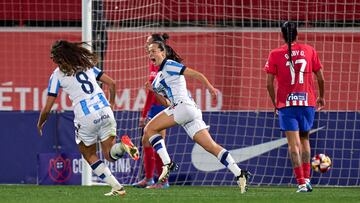 Amaiur celebra su gol al Atlético en la ida de semifinales de Copa de la Reina 2023-24.