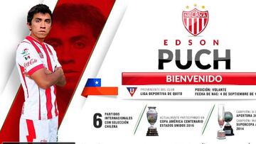 Edson Puch es el nuevo refuerzo de Necaxa