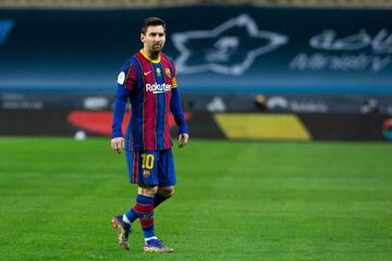 Messi, durante un partido de esta temporda.