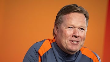 Koeman, en rueda de prensa.