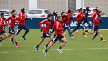 Entrenamiento de Osasuna en Tajonar.